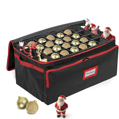 Premium Christmas Ornament Storage Box – Holds up to 72-3” Ornaments + 6 Side by HOLDN%E2%80%99STORAGE