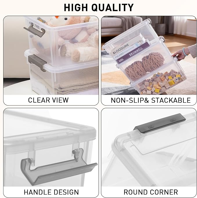Citylife 17 QT Plastic Storage Bins - Image 4