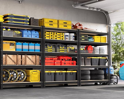 5-Tier Metal Storage Shelves: Heavy Duty Garage Shelving Adjustable Shelves - Image 2