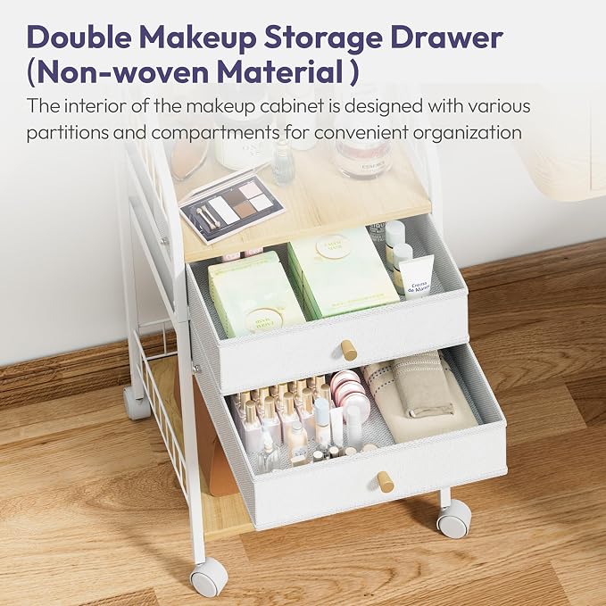 SWTYMIKI Rolling Makeup Organizer Cart - Image 5