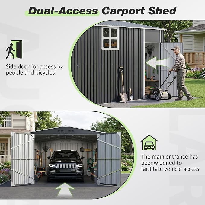 Polar Aurora 12x20 FT Outdoor Storage Shed, Large Garden Shed - Image 6