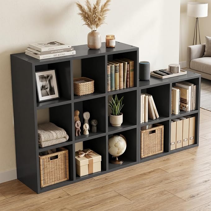 LUCKLIFE 9-Cube Storage Organizer, Stackable Modular Bookcase Shelf - Image 7