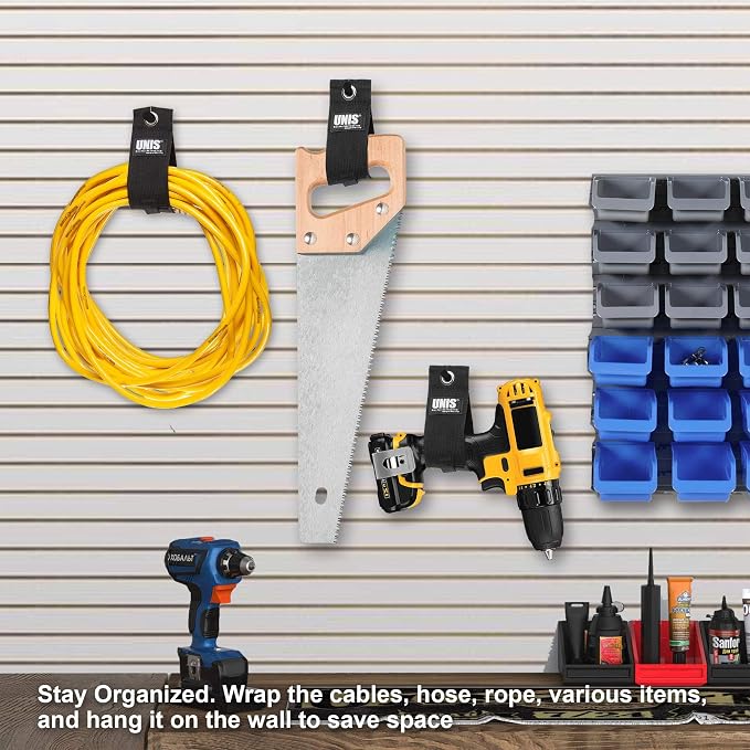 8 Pack Heavy Duty Large 13-inch Extension Cord Storage Extendable Cable Ties - Image 3