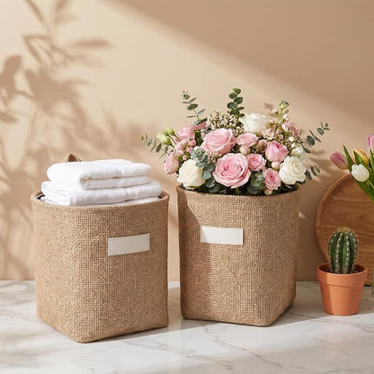 Small Hanging Basket 2Pcs Small Wall Basket Hanging Storage Basket | Cotton & - Image 5