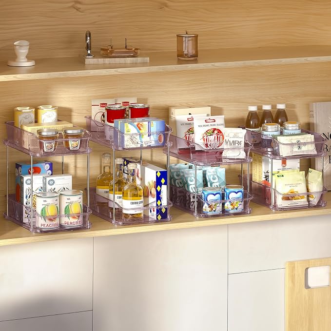 Delamu 2-Tier Under Sink Organizers and Storage, Pull Out Kitchen Pantry - Image 3