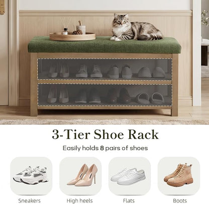 Zihanhome 2 Tier Shoe Rack Bench - Image 6