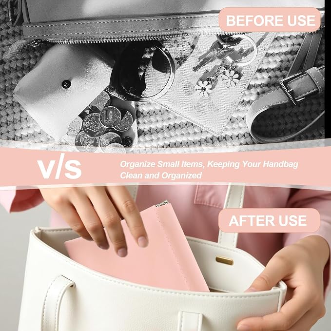 5Pcs Snap Closure Leather Organizer Pouch, Pouchic Leather Organizer, Storage - Image 4