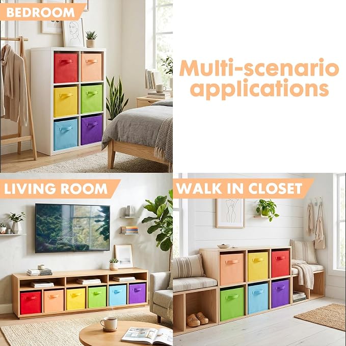 ShellKingdom Storage Bins, Foldable Fabric Storage Cubes And Cloth Storage - Image 8