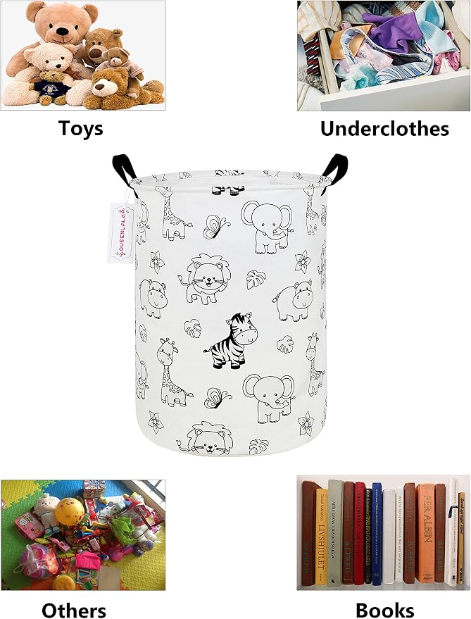 QUEENLALA Large Storage Basket, Laundry Hamper/Bathroom/Home Decor/Collapsible - Image 3