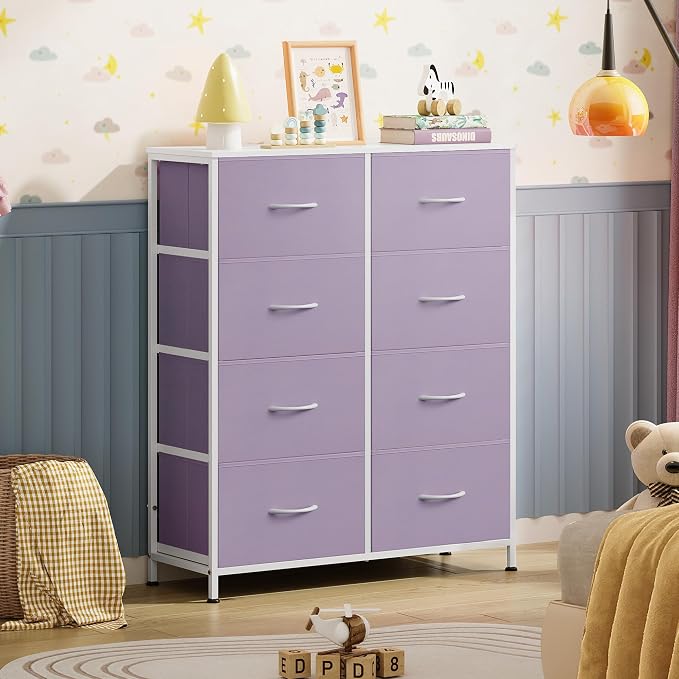 WLIVE Fabric Dresser for Bedroom, Tall Dresser - Image 2