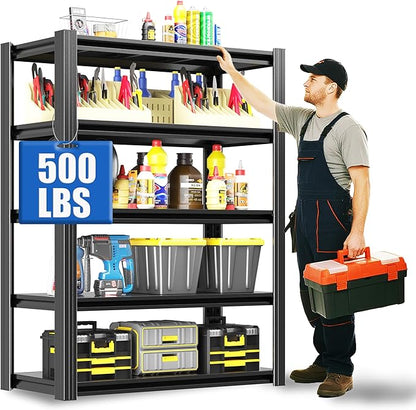 63" H Heavy Duty Garage Shelving 3000LBS Storage Shelves Adjustable 5 Tier by EKJOfficials