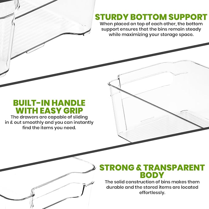 Utopia Home - Fridge & Refrigerator Organizer Bins, Kitchen Cabinets & - Image 6