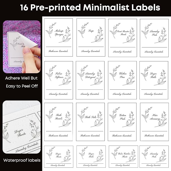 3 Pack Plastic Laundry Pods Container & Dryer Sheet Holder, Laundry Room - Image 6