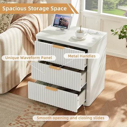 LEYAOYAO 23" Wide Fluted Night Stand - Image 6
