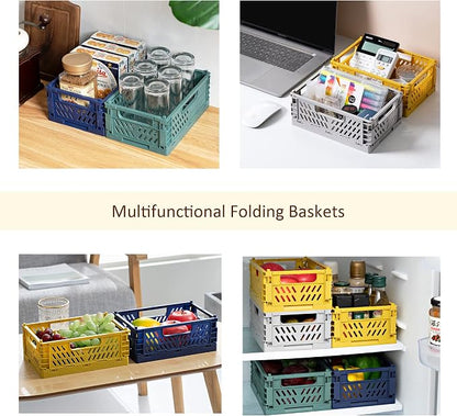 Domiella 2-Pack Crates for Storage, Storage Crates Plastic Stackable, Foldable - Image 6