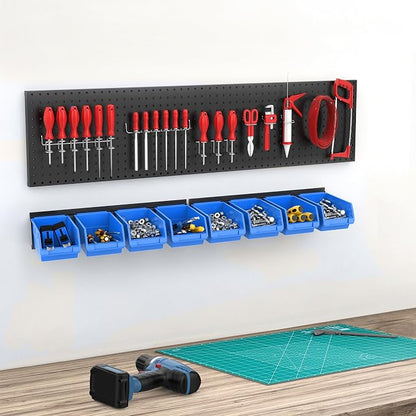 TORACK Wall-Mounted Storage Bins, 16 Plastic Bins - Image 2