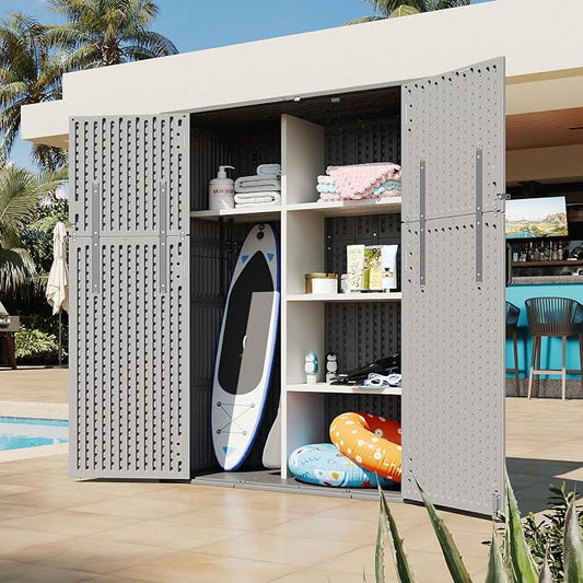 Aoxun 61 Cu.Ft Outdoor Storage Shed, Widened Outdoor Storage Cabinet Waterproof by Aoxun