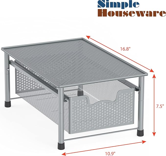 Simple Houseware Stackable Cabinet Basket Drawer Organizer - Image 3