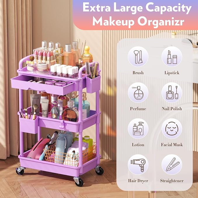 SUNALLY Makeup Cart Organizer - Image 4