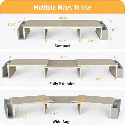 Simple Houseware Desk Dual Monitor Stand Riser - Image 3