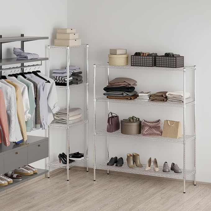 18" Deep x 54" Wide x 64" Height Wire Shelving Kit | 4-Tier | NSF Commercial - Image 6