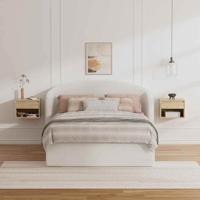 Floating Nightstand Set of 4, Wall Mounted Bedside Table - Image 5