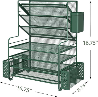 Simple Trending 7 Tier Desk File Organizer, Letter Tray Paper Organizer - Image 3