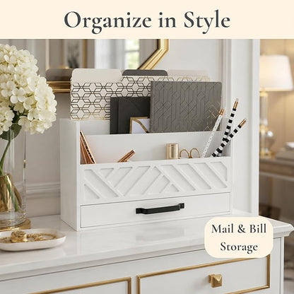BLU MONACO | Wooden Mail Organizer - Image 4
