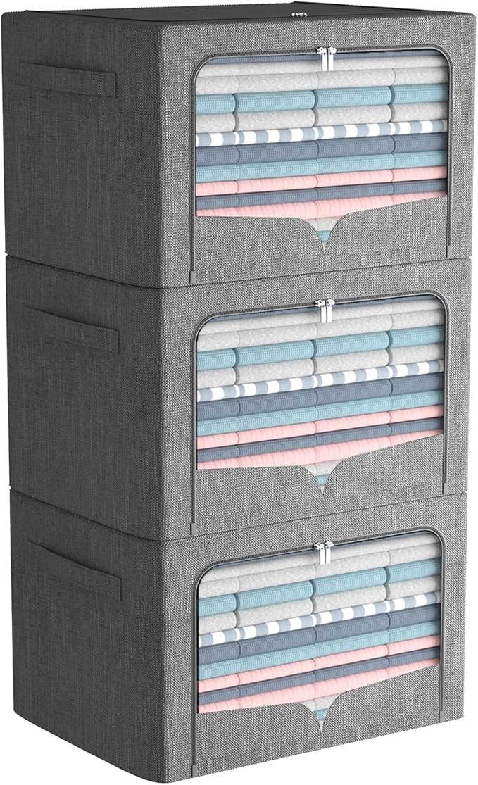 FHSQX 3 Pack Clothes Storage Bins by FHSQX