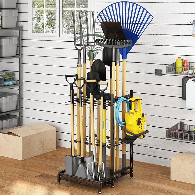 Garden Tool Organizer for Garage, Utility Storage Racks by PetsLifeHouse