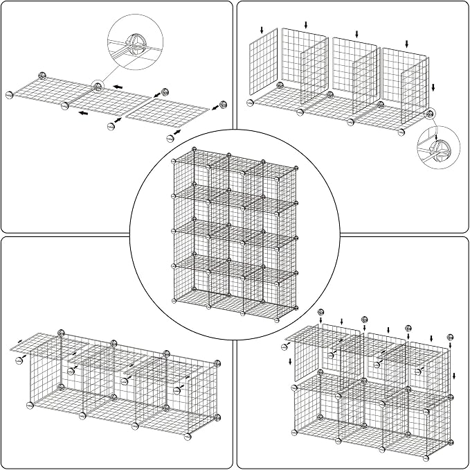 C&AHOME Wire Cube Storage, 12 - Image 9