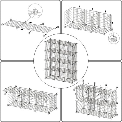 C&AHOME Wire Cube Storage, 12 - Image 9