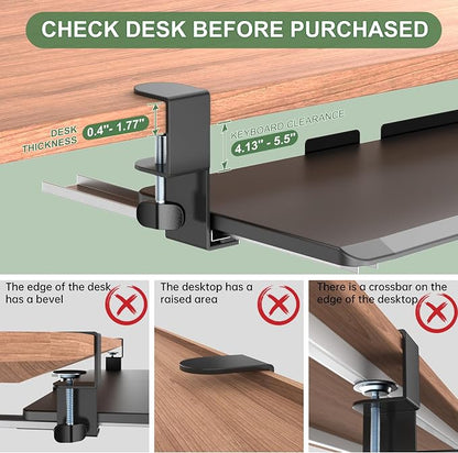 Large Keyboard Tray Under Desk - Image 3