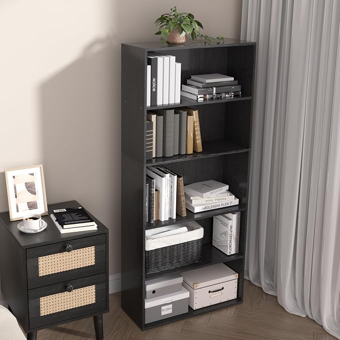 5 Tier book shelf, 5 Cube Storage Organizer, 5 Tier Cube Low Bookcase - Image 7