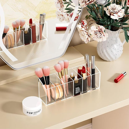 Acina 2PCS Clear Makeup Brush Holder Organizer, Acrylic Cosmetic Brushes Storage - Image 3