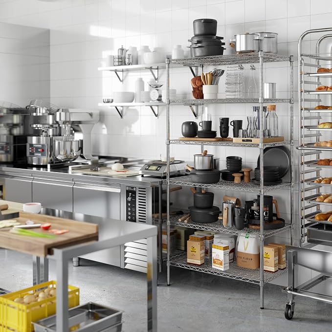 21" Deep x 36" Wide x 74" Height Wire Shelving Kit | 6-Tier | NSF Commercial - Image 5