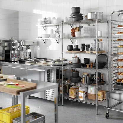 21" Deep x 36" Wide x 74" Height Wire Shelving Kit | 6-Tier | NSF Commercial - Image 5