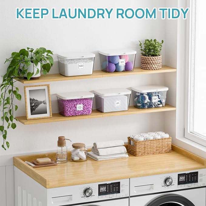 Vtopmart 4 Pack Laundry Pods Container and Dryer Sheet Holder, Detergent Powder - Image 4