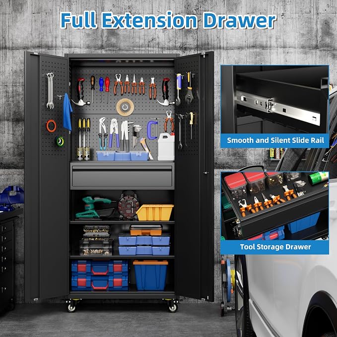 SUXXAN 71" Metal Garage Storage Cabinet - Image 5