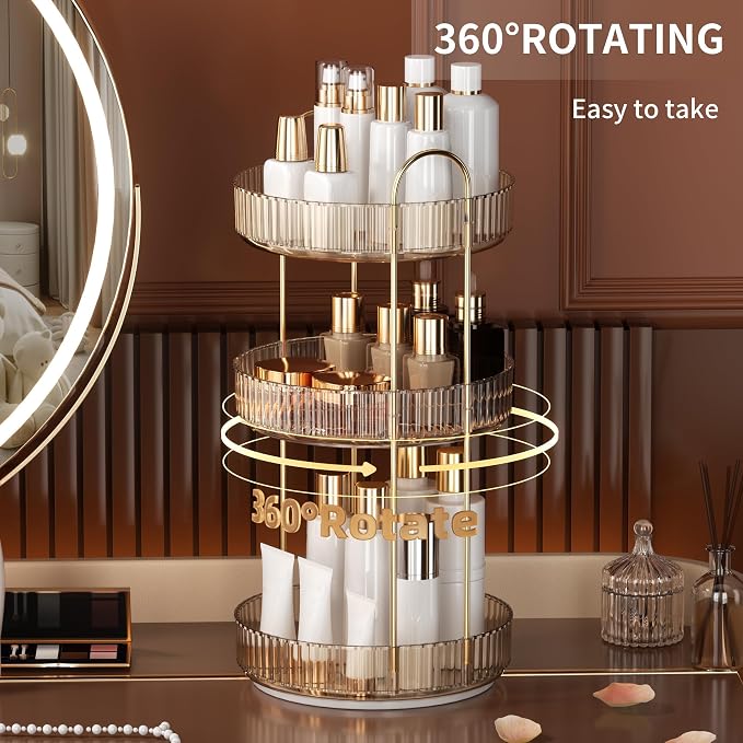 YCIA&DONE 360 Rotating Makeup Organizer and Storage - Image 2