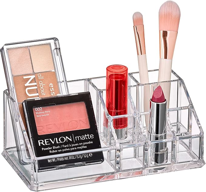 Amazing Abby - Tiffany - Acrylic Cosmetic Organizer, Transparent Plastic Makeup by AmazingAbby