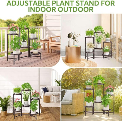 iDavosic.ly 6 Tier Large Plant Stand Indoor, 10 Inch Wide Tall Corner Metal - Image 2