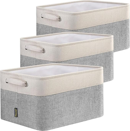 BALEINE 3 Pack Fabric Storage Bins by BALEINE