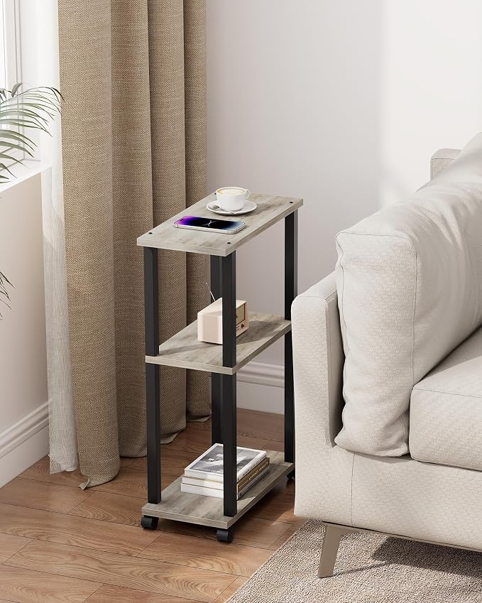 TUTOTAK Small Side Table, Narrow End Table, Bedside Table, Couch Side Table - Image 4
