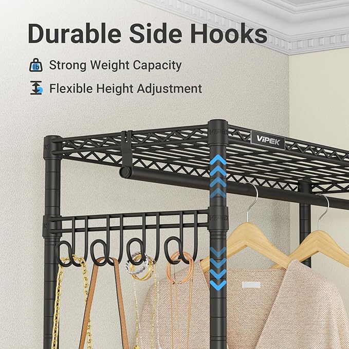 VIPEK R2 Mini Rolling Clothes Rack Heavy Duty Clothing Rack - Image 5