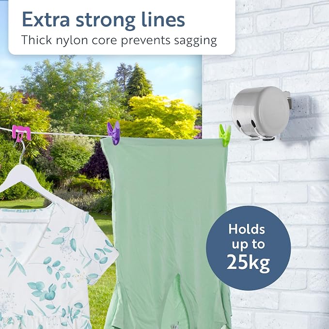 Minky Homecare Outdoor Retractable Dual Clothesline - Image 3