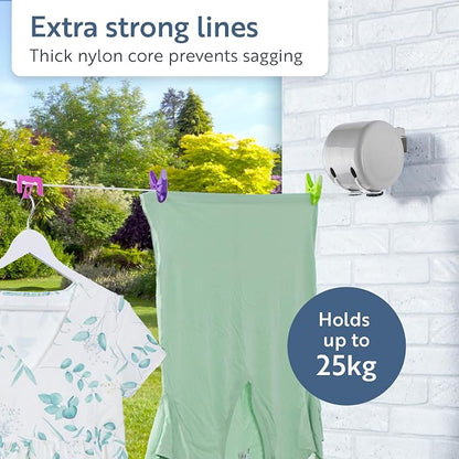 Minky Homecare Outdoor Retractable Dual Clothesline - Image 3