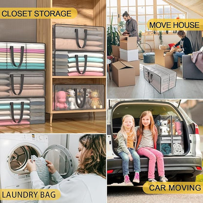 Clear Storage Bags with Zipper, Large Moving Bags Heavy Duty Extra Large - Image 7