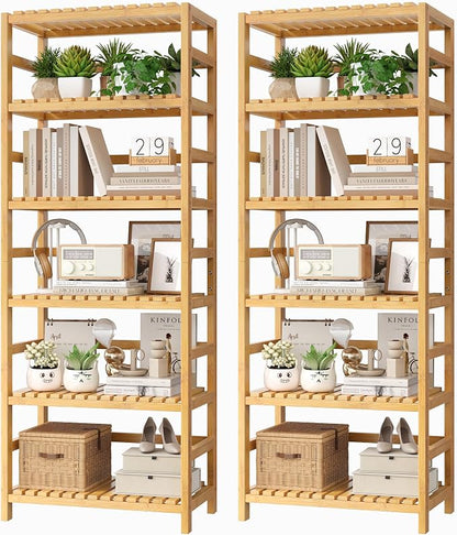 FOTOSOK 6-Tier Bamboo Shelf by FOTOSOK