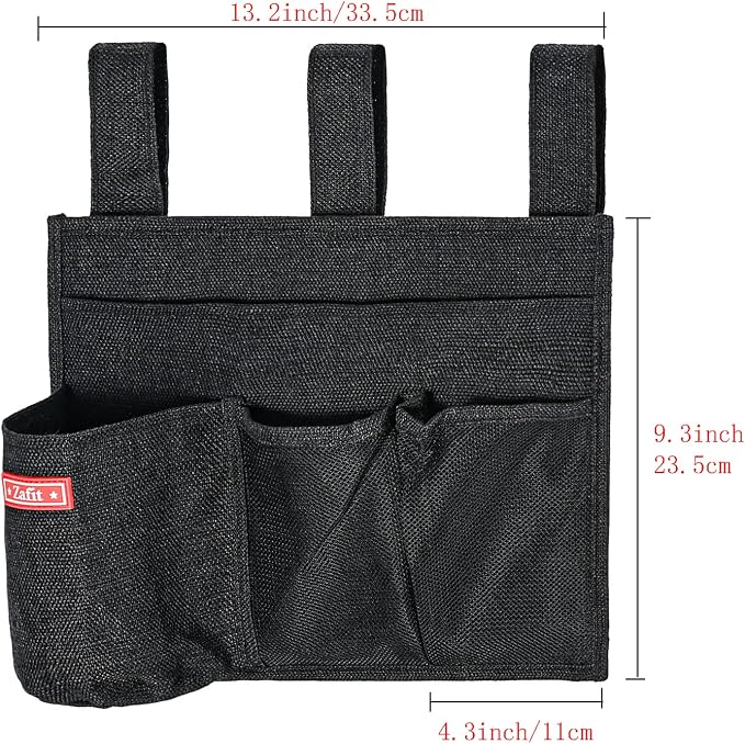 Linen Bedside Caddy, Bedside Storage Organizer - Image 3
